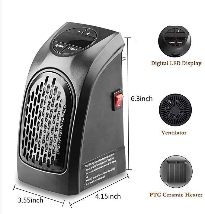 Room Heater  for Home, Office. 400 Watts Portable Wall Heater