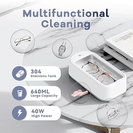 Mini Portable Crystal Wave Cleaner